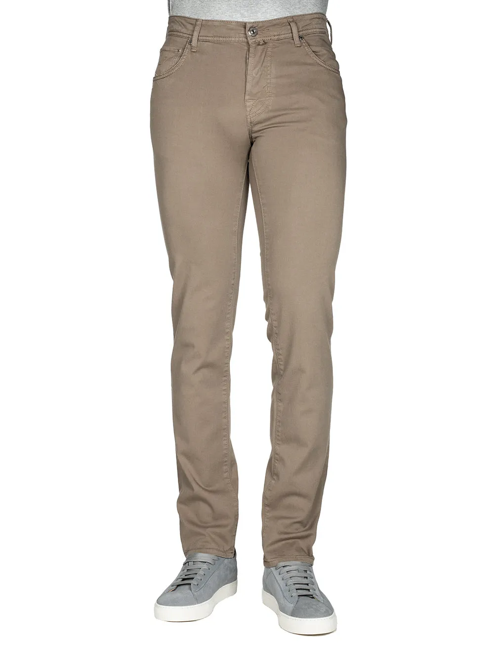 Jean Slim 5 Poches Nick Beige Foncé