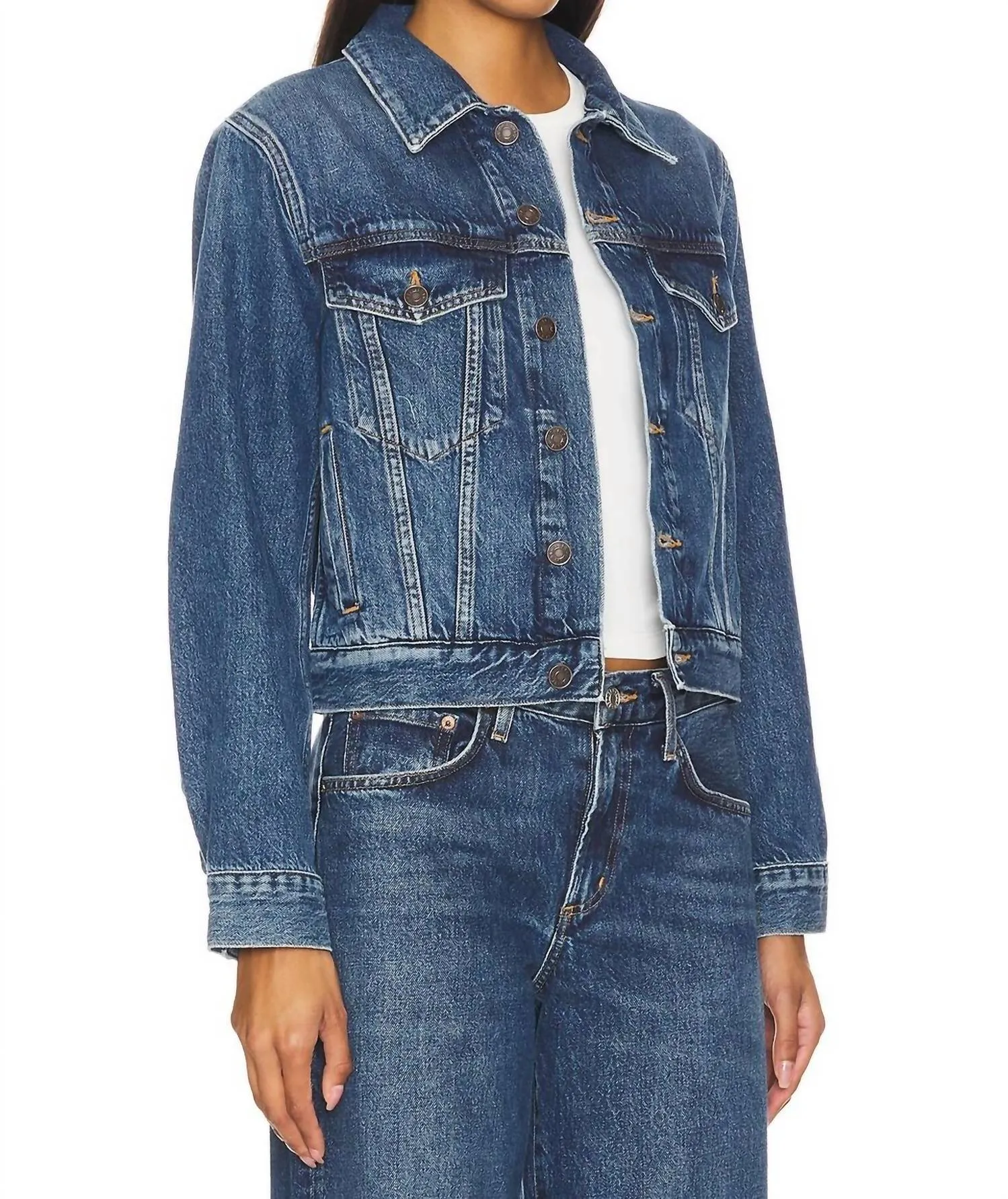Veste en jean des années 90 sous contrôle