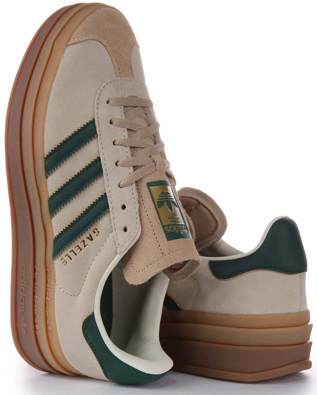Adidas Gazelle en blanc et vert pour femmes Chaussures Adidas