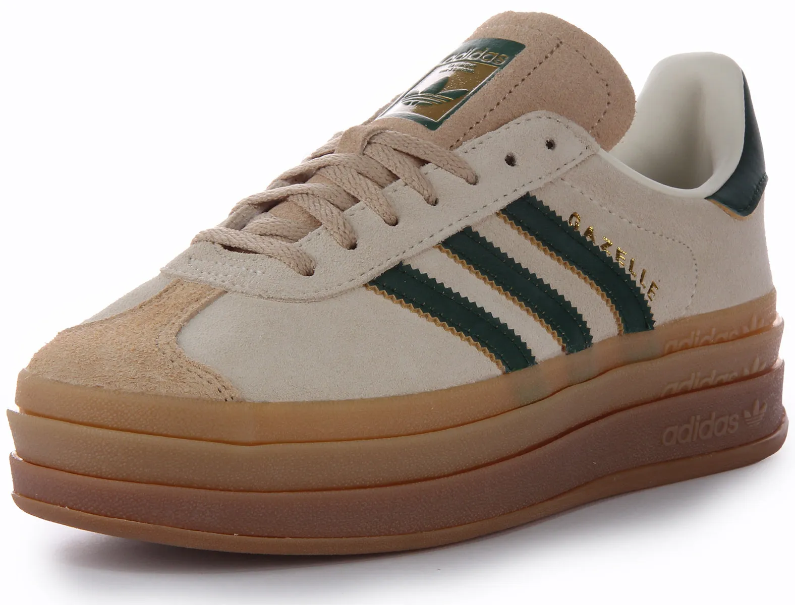 Adidas Gazelle en blanc et vert pour femmes Chaussures Adidas
