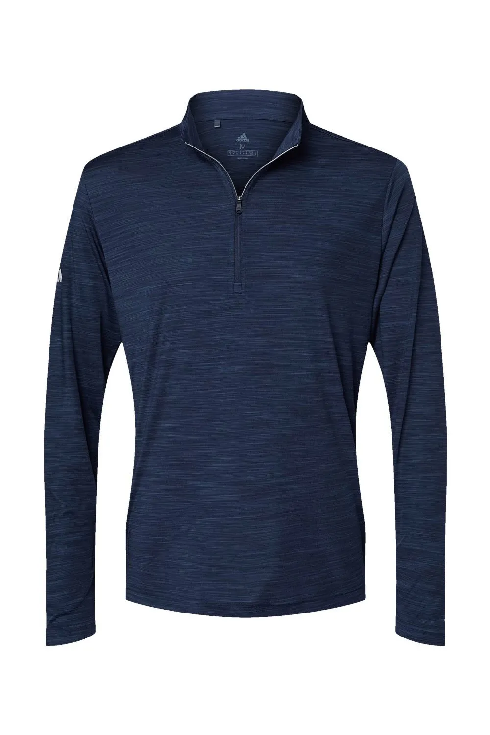 Adidas Hommes Sweat à Capuche 1/4 Zip Respirant - Bleu Marine Universitaire Mélangé