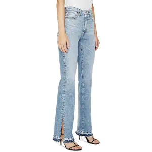 AG Adriano Goldschmied Jeans Femme Taille Haute Délavé Clair Évasé