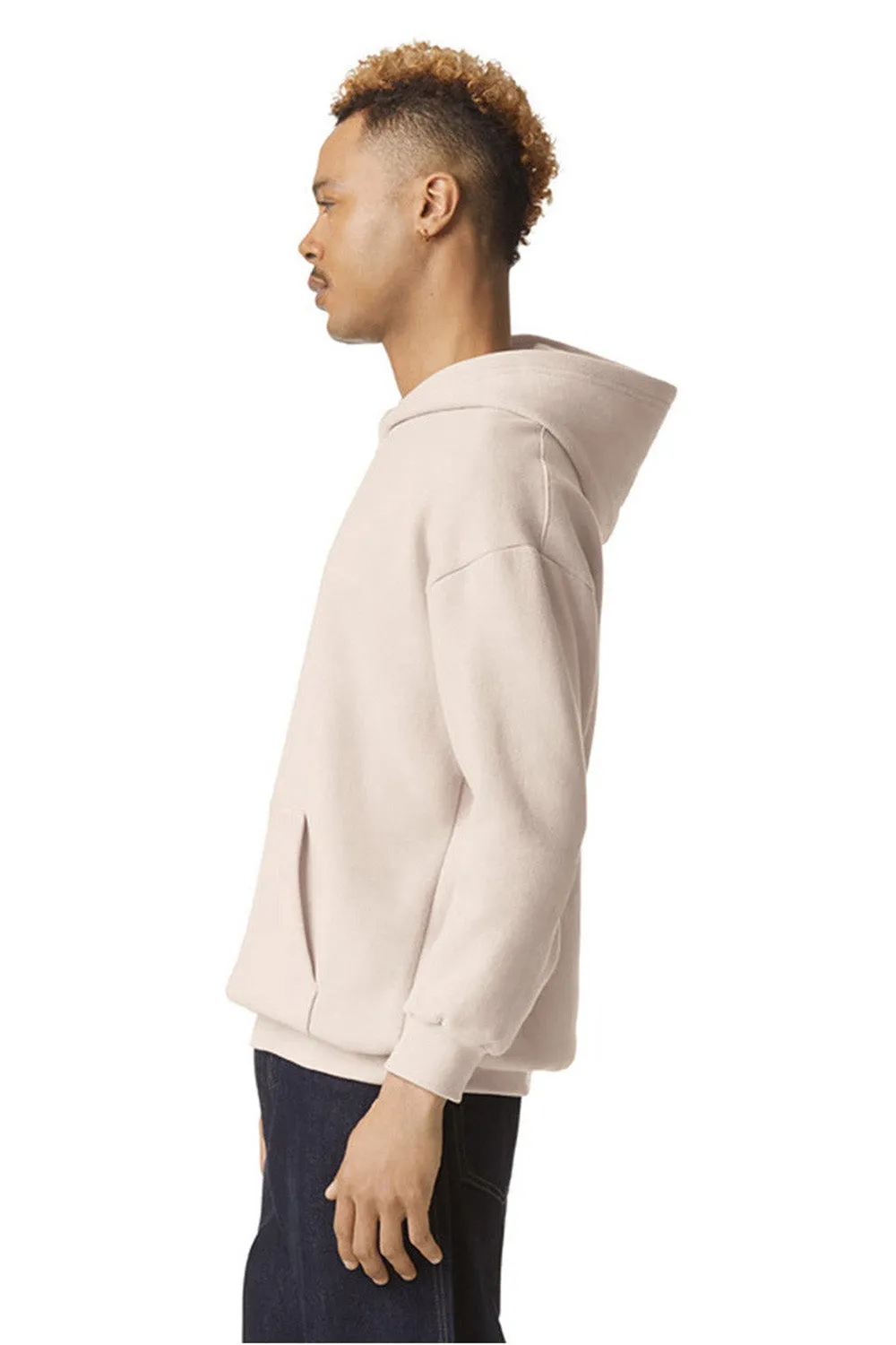 American Apparel Sweat à capuche en polaire ReFlex pour homme avec poche kangourou - Os