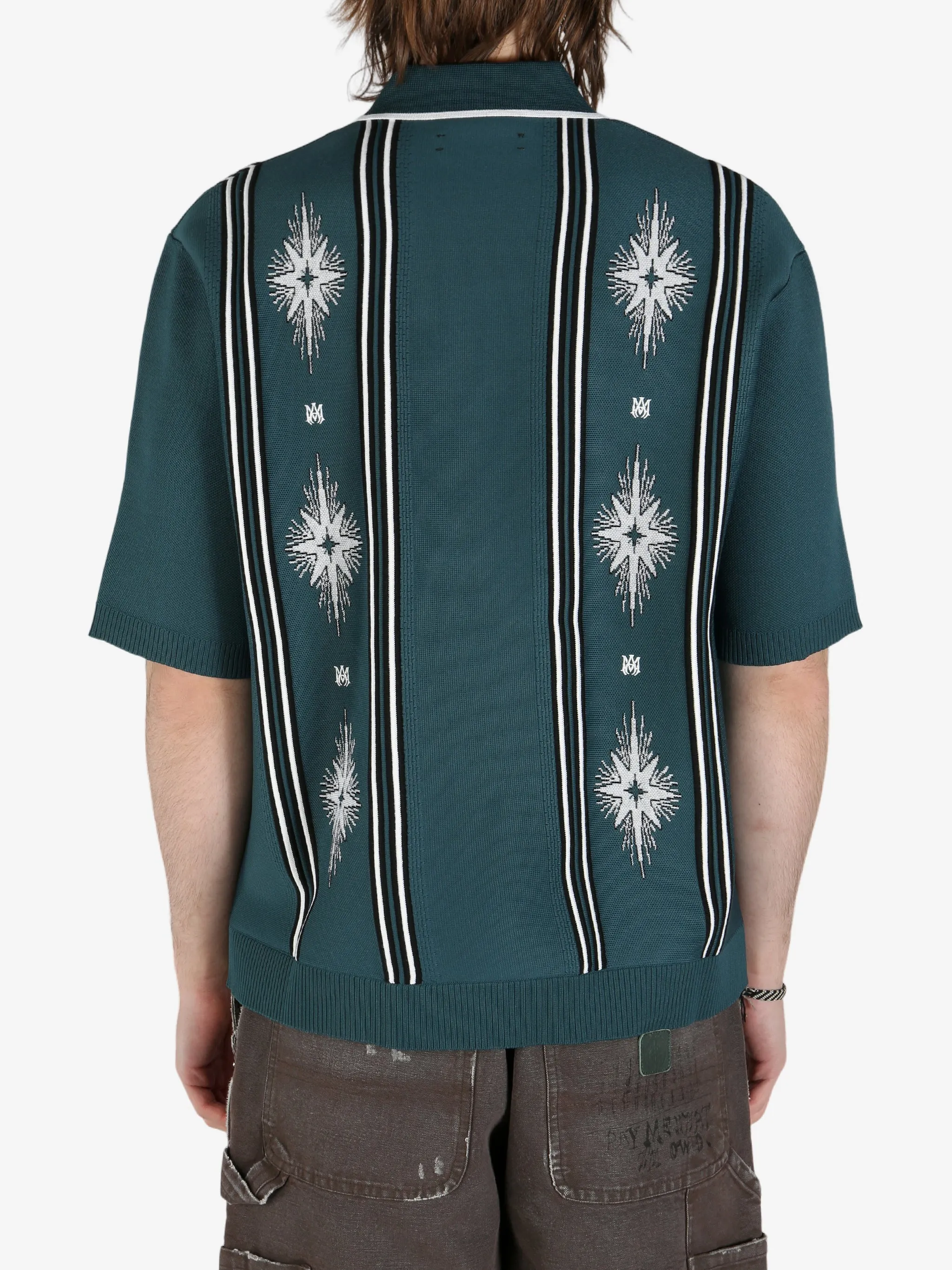 AMIRI - Polo boutonné étoilé pour hommes_amiri