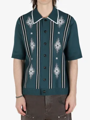 AMIRI - Polo boutonné étoilé pour hommes_amiri