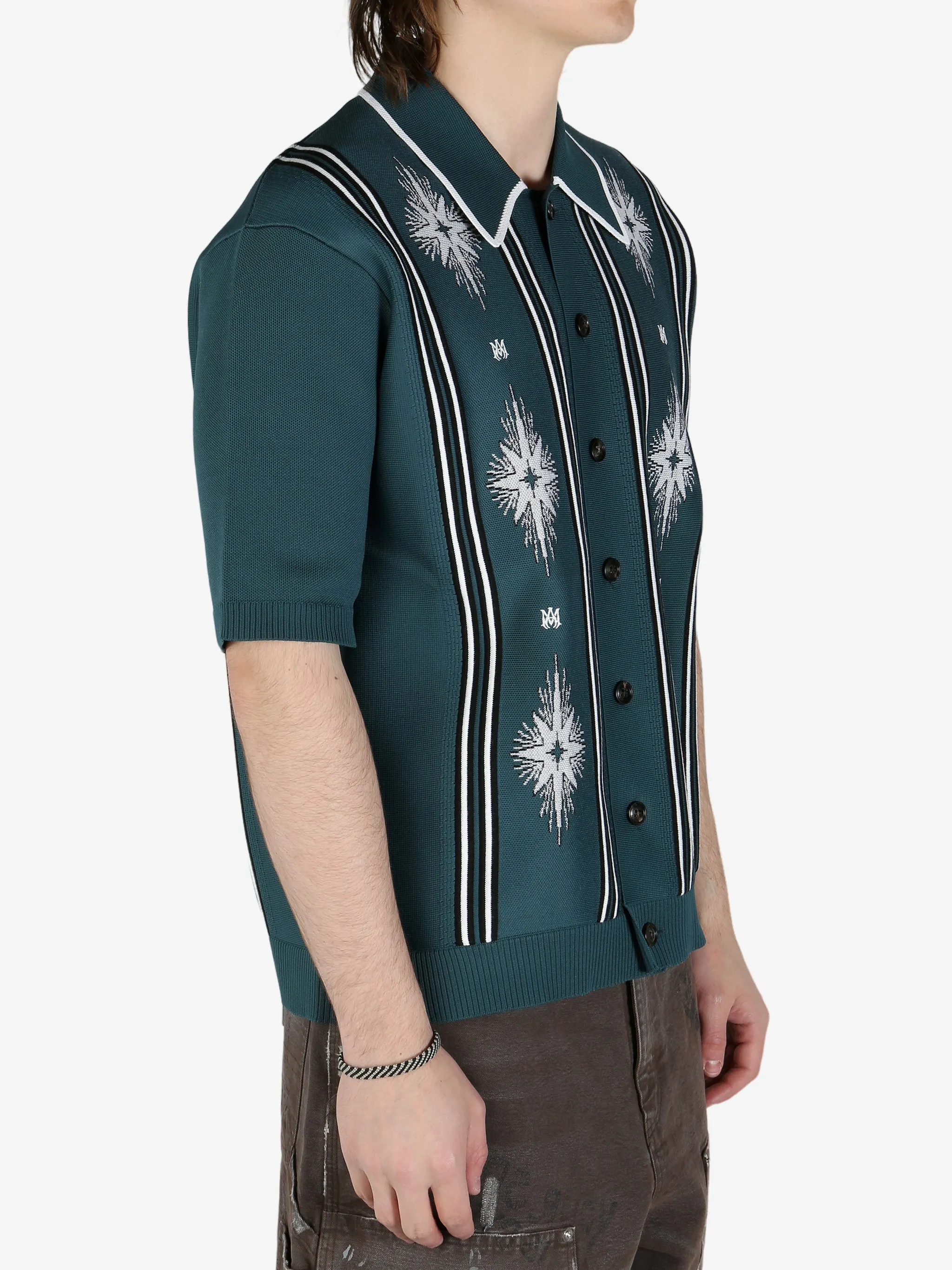AMIRI - Polo boutonné étoilé pour hommes_amiri