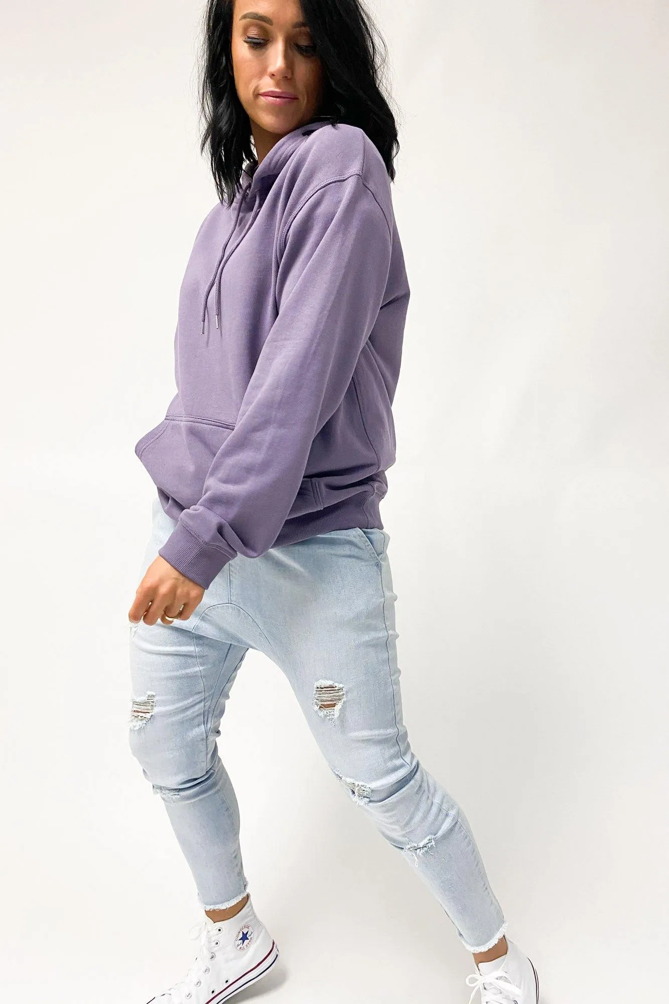 Comme Couleur Premium Capuche Mauve
