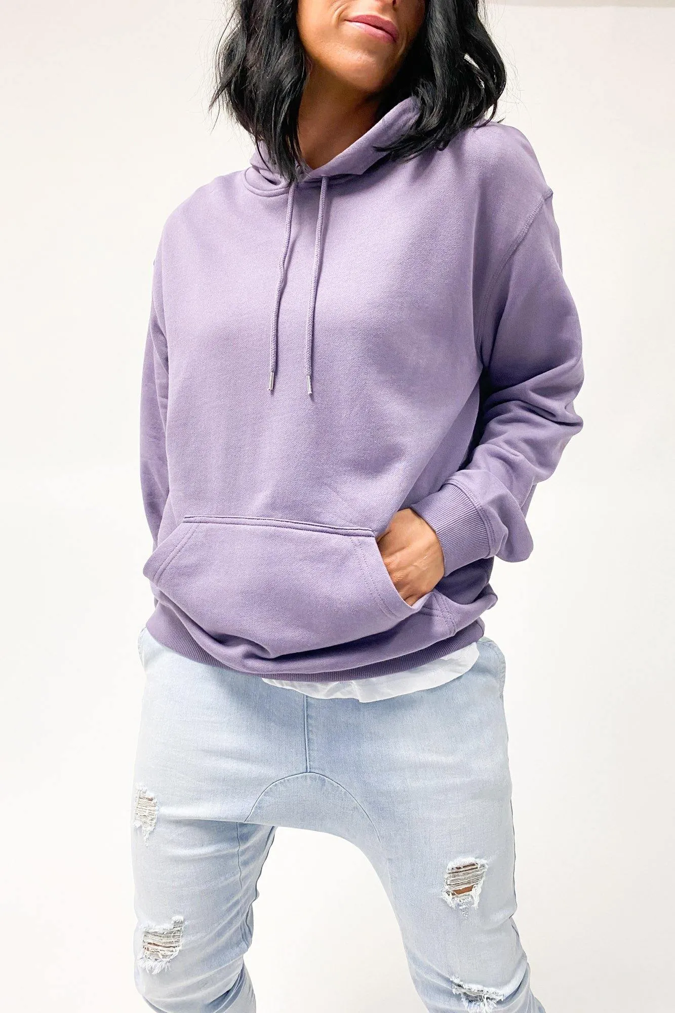 Comme Couleur Premium Capuche Mauve