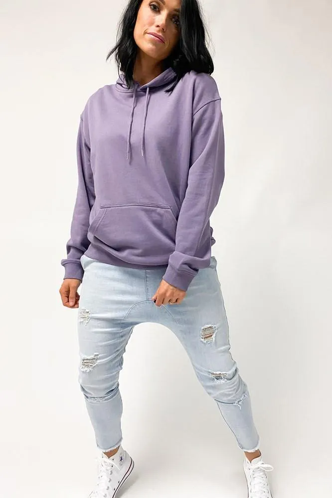 Comme Couleur Premium Capuche Mauve
