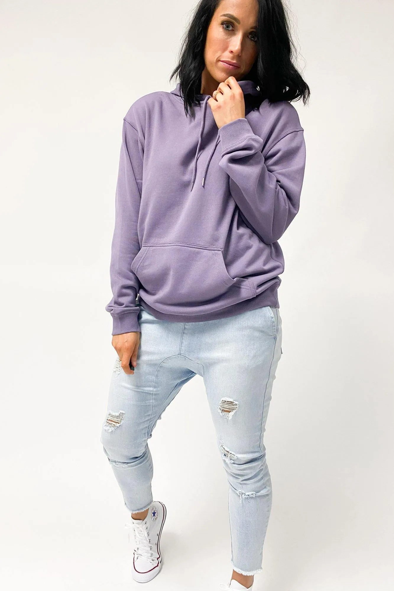 Comme Couleur Premium Capuche Mauve