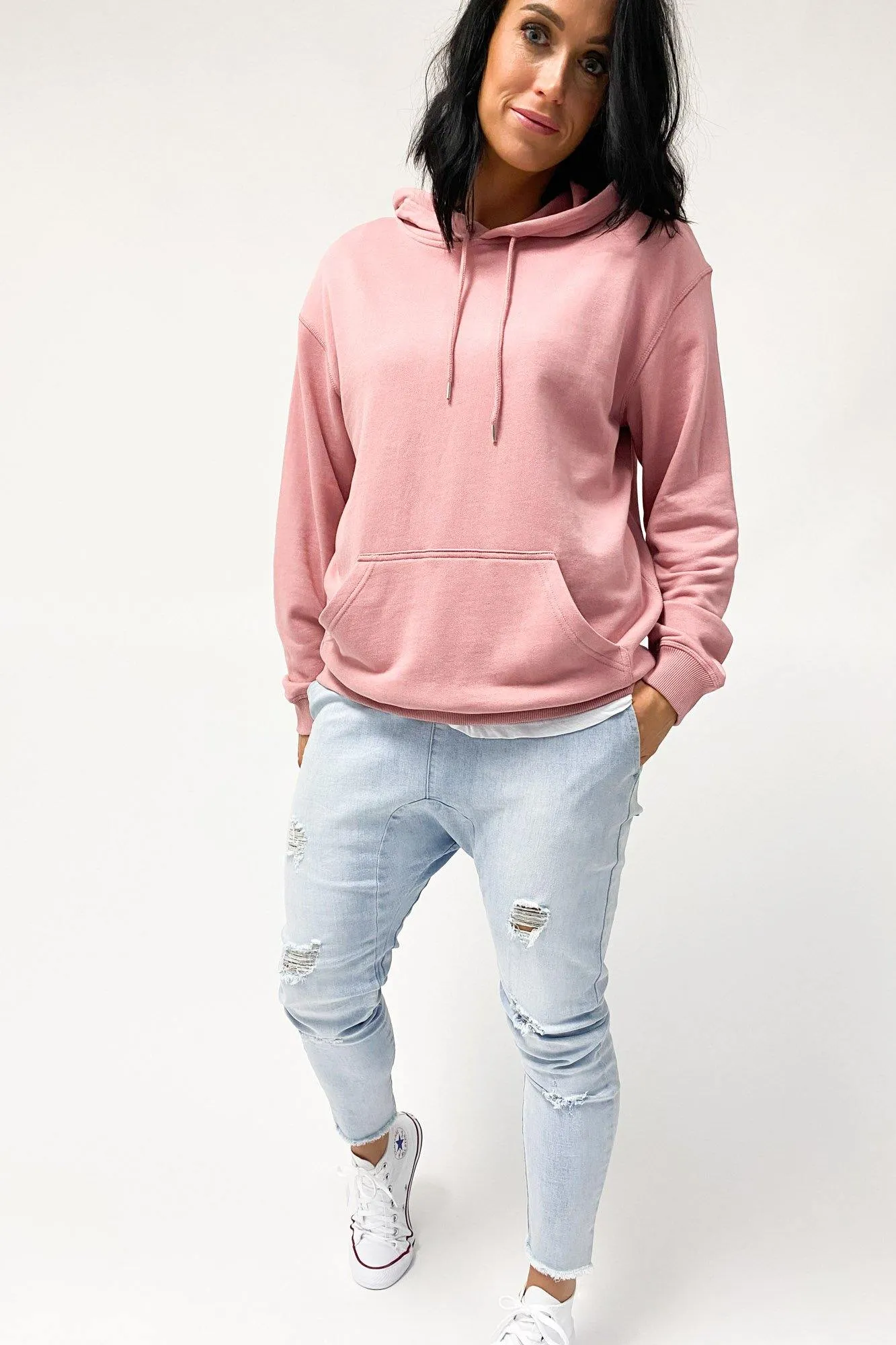 Comme Couleur Premium Hood Rose