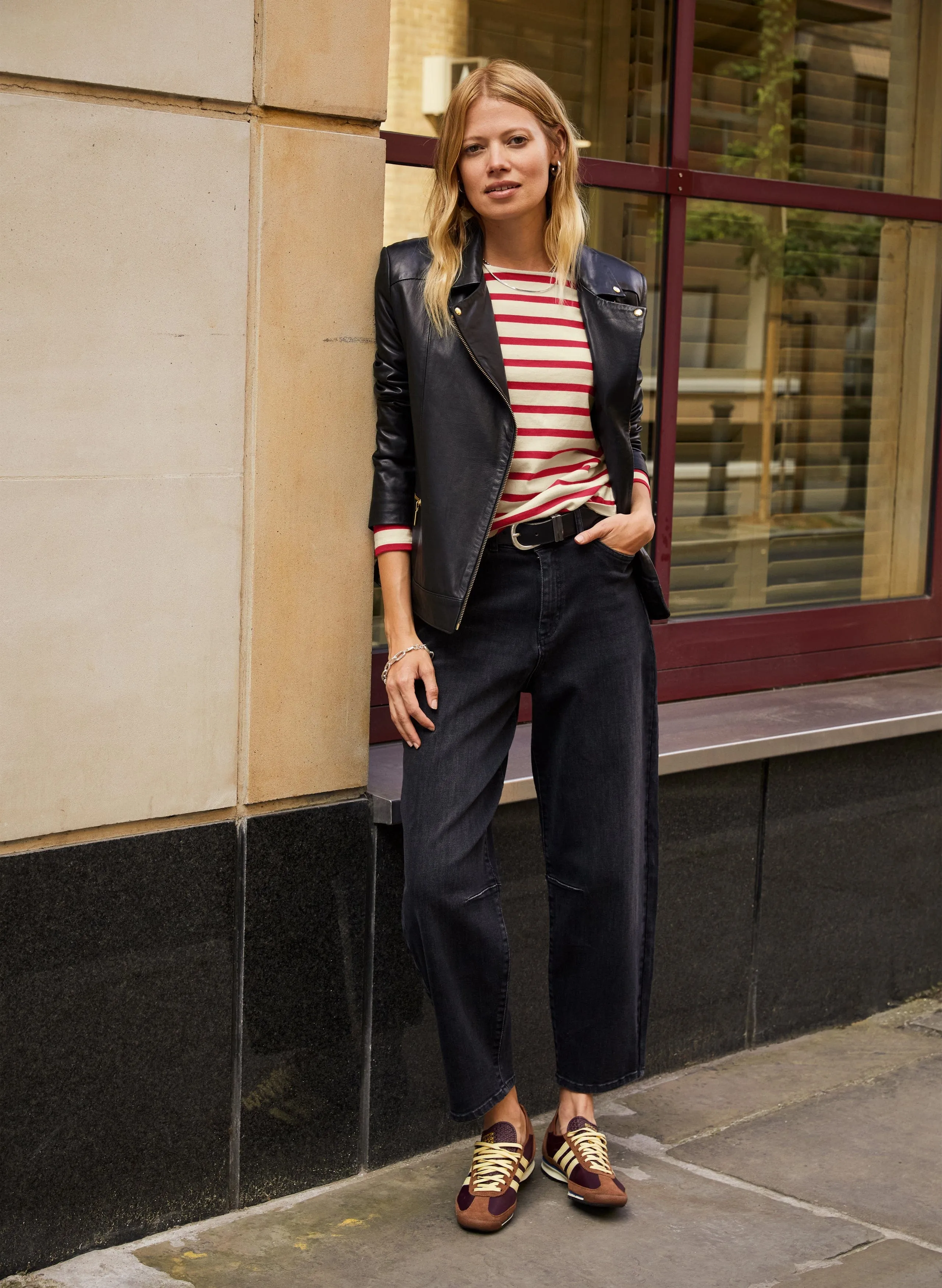 Ashley Haut en Coton Bio | Rayure Rouge