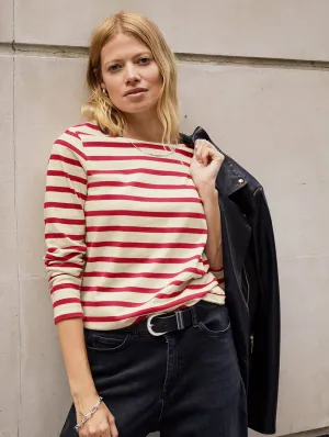Ashley Haut en Coton Bio | Rayure Rouge