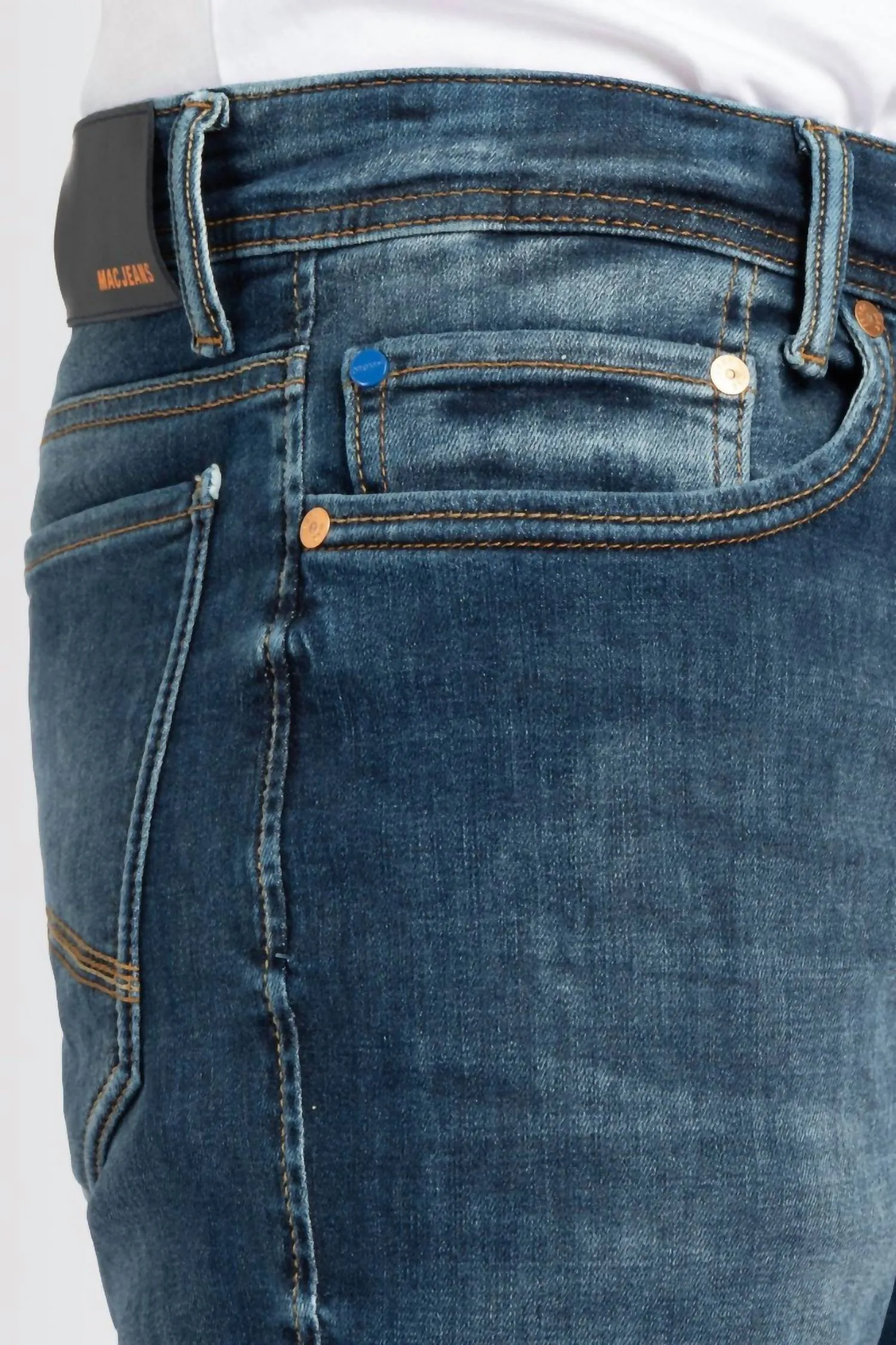 Ben Selected Jean en Coton de Noix de Coco en Bleu Foncé