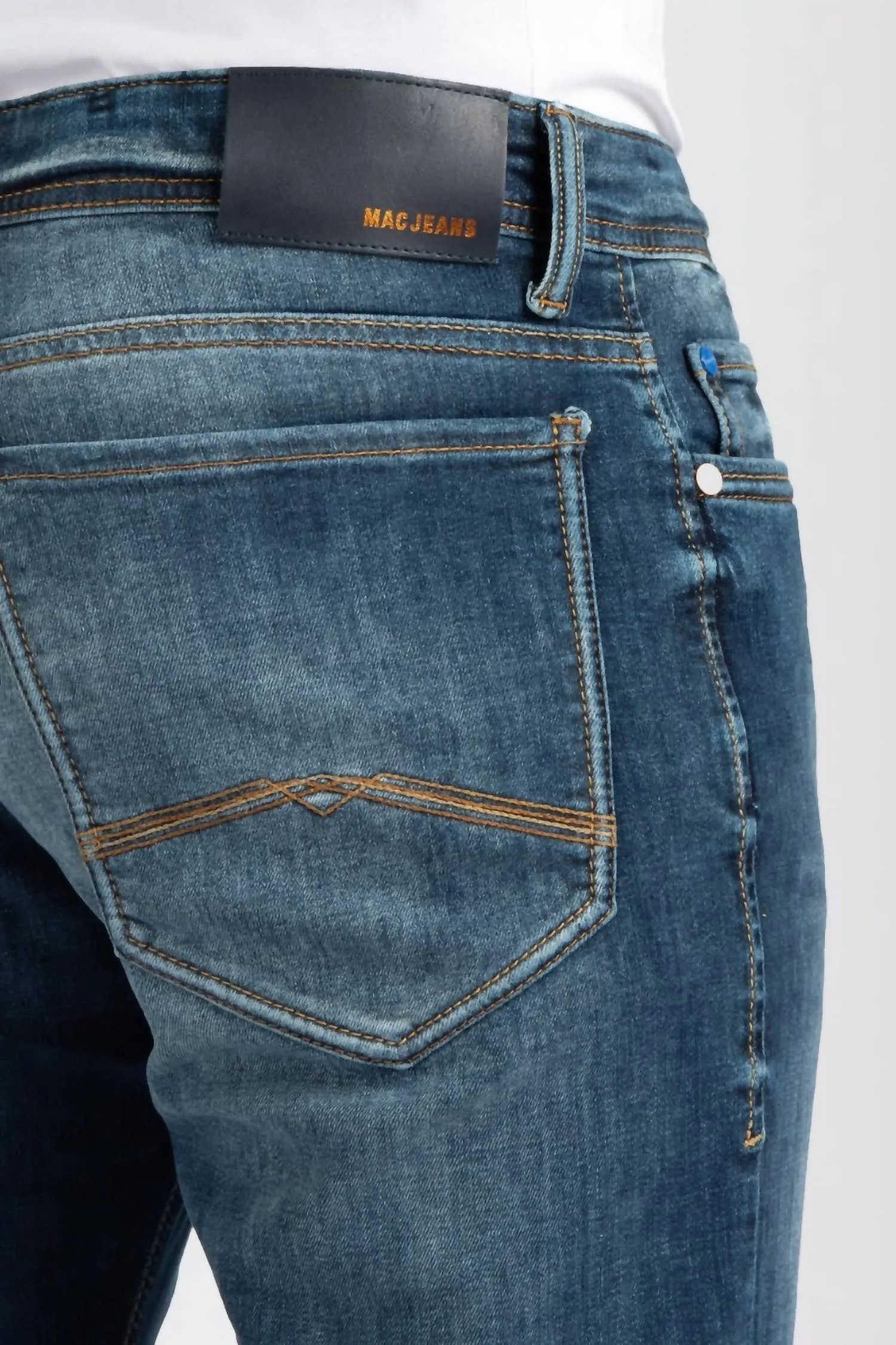 Ben Selected Jean en Coton de Noix de Coco en Bleu Foncé