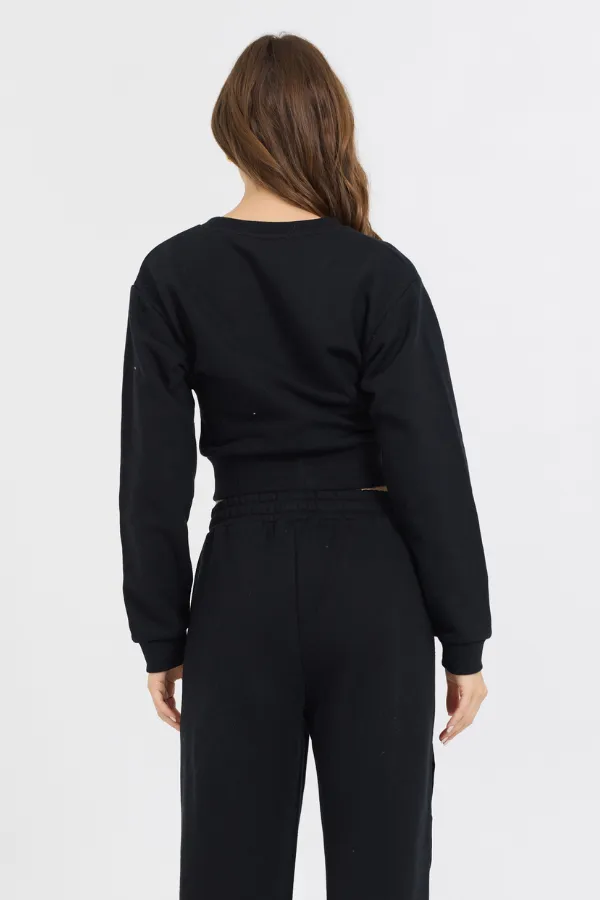 Corset en polaire brossée noire - Équipage
