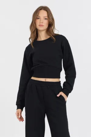 Corset en polaire brossée noire - Équipage