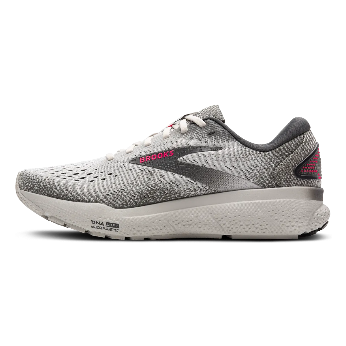 Brooks Ghost 16 - Gris - Gargouille - Rose
