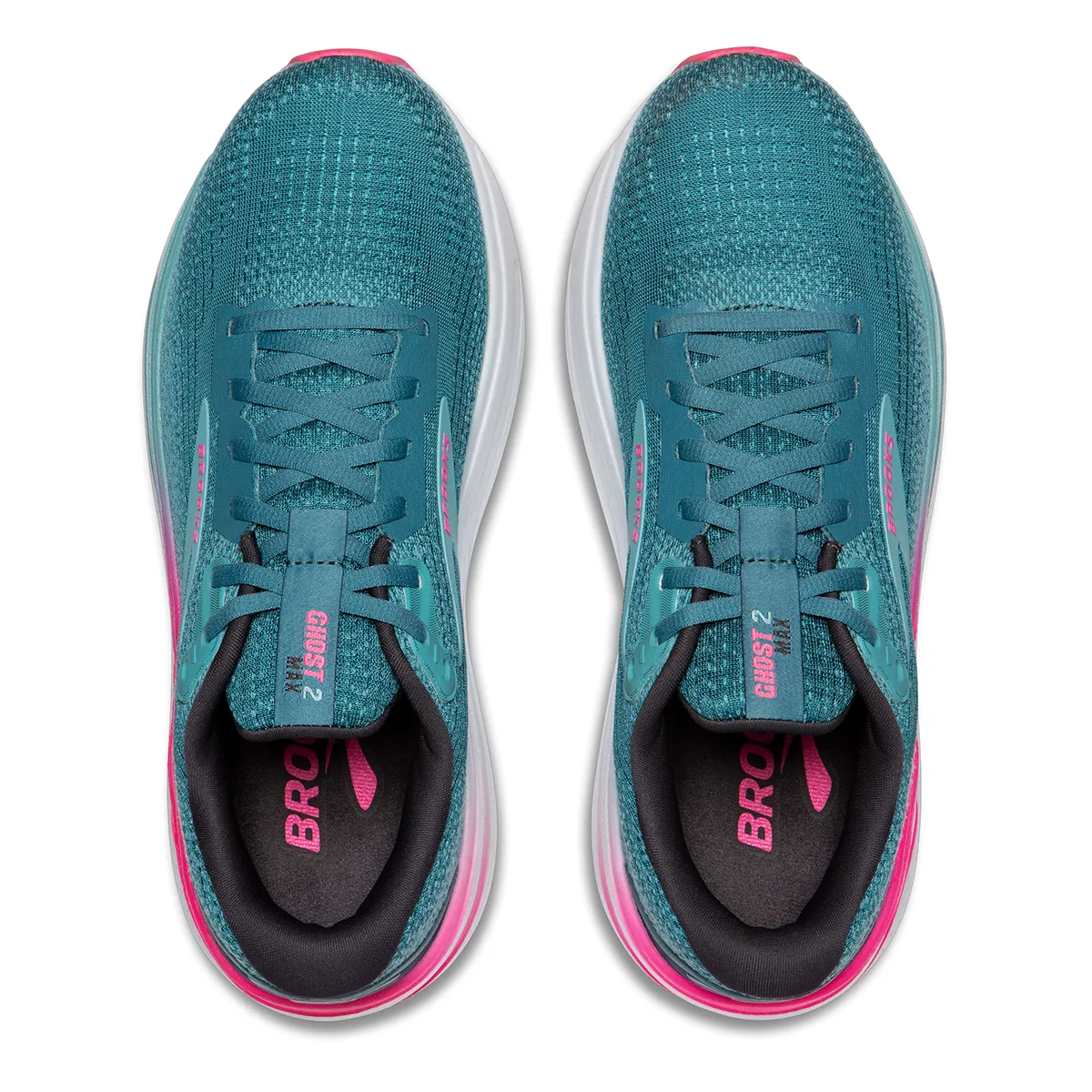Brooks Ghost Max 2 - Bleu Tempête - Rose Knockout - Aqua