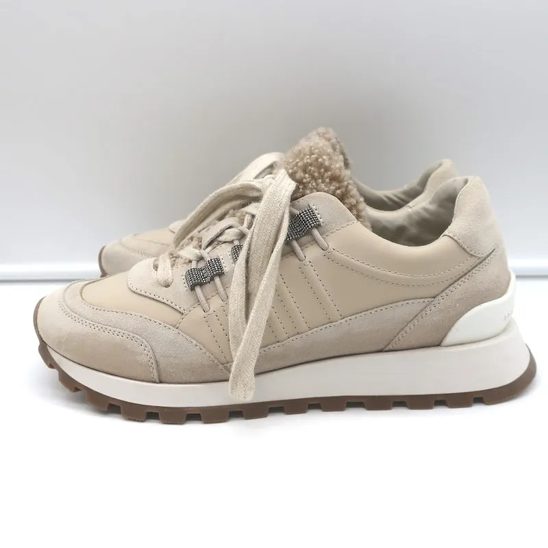 Brunello Cucinelli Basket de course en daim et garniture de monili Taille 39