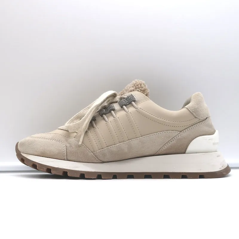 Brunello Cucinelli Basket de course en daim et garniture de monili Taille 39