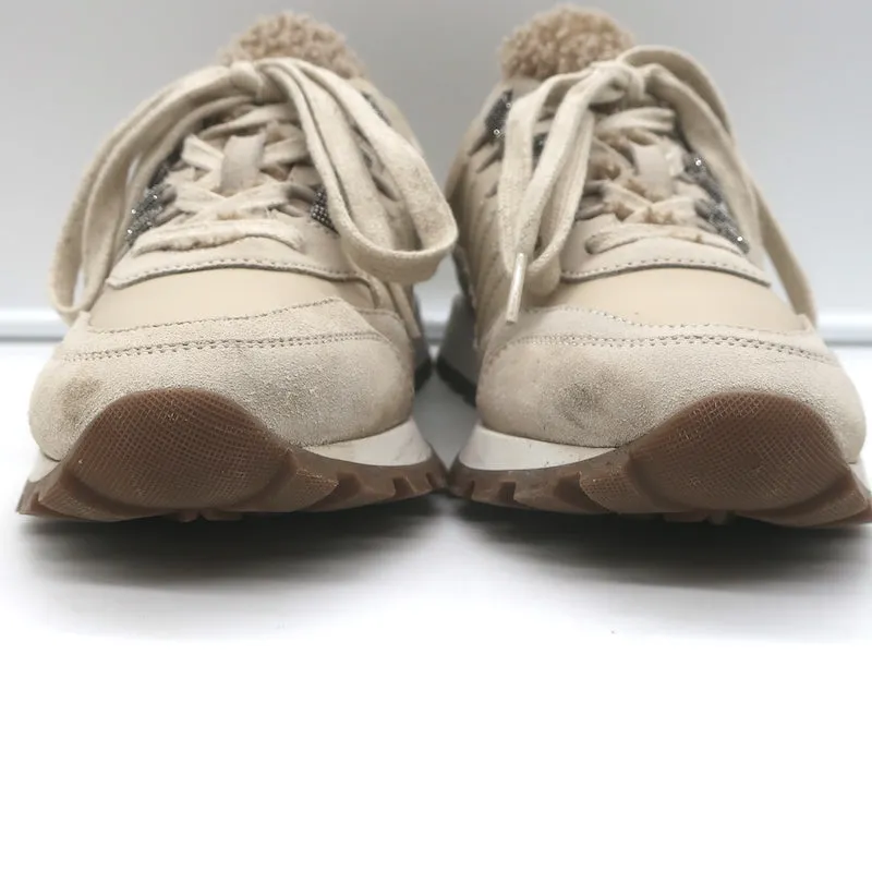 Brunello Cucinelli Basket de course en daim et garniture de monili Taille 39