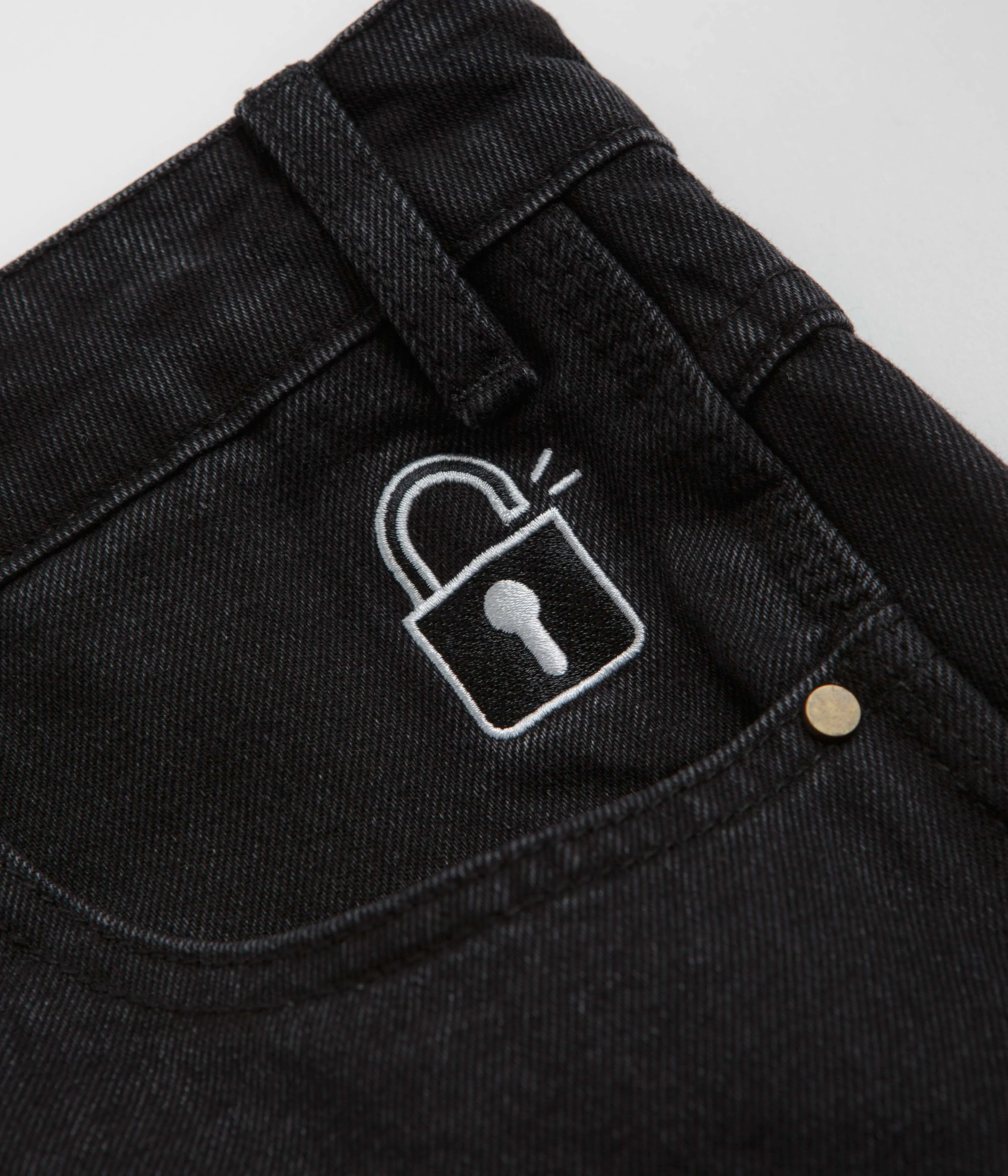 Butter Goods Shorts en Jean Lock - Noir Uni Butter Goods