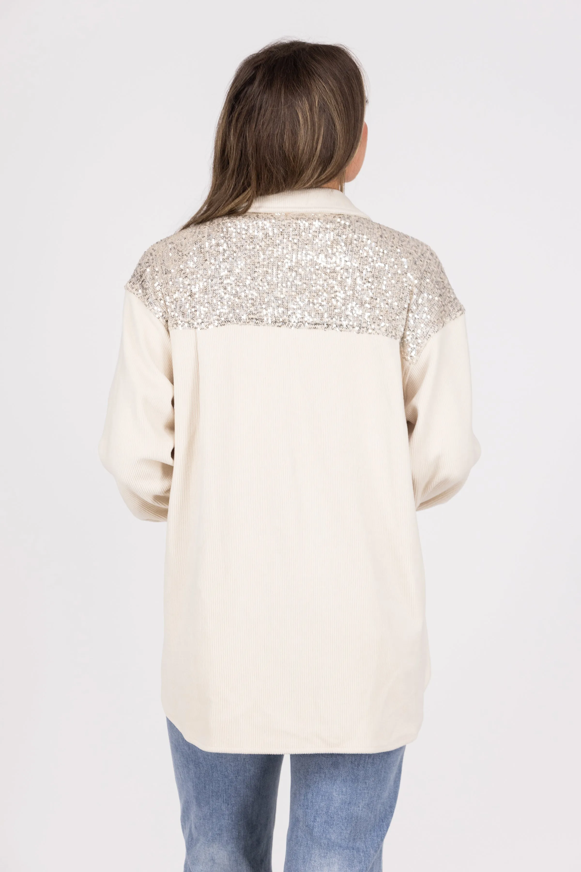 Veste en velours à paillettes pour femmes - Impossible de la manquer