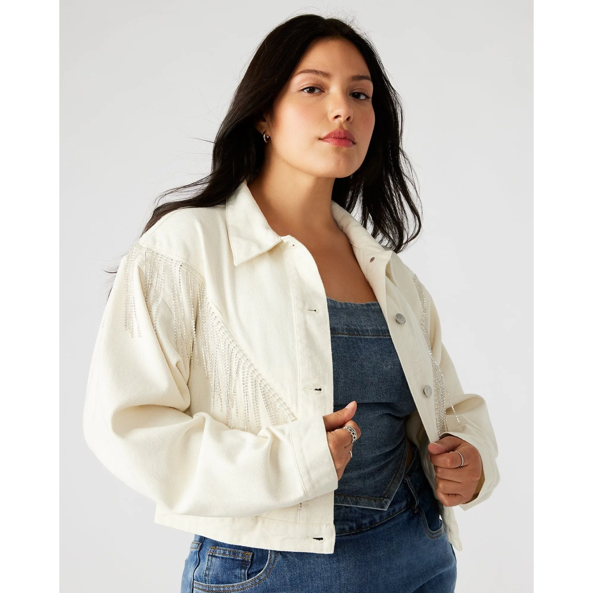 Veste en jean Canyon crème