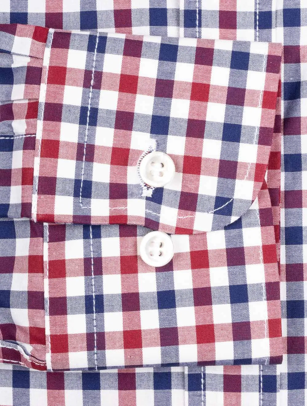 Chemise à carreaux bordeaux