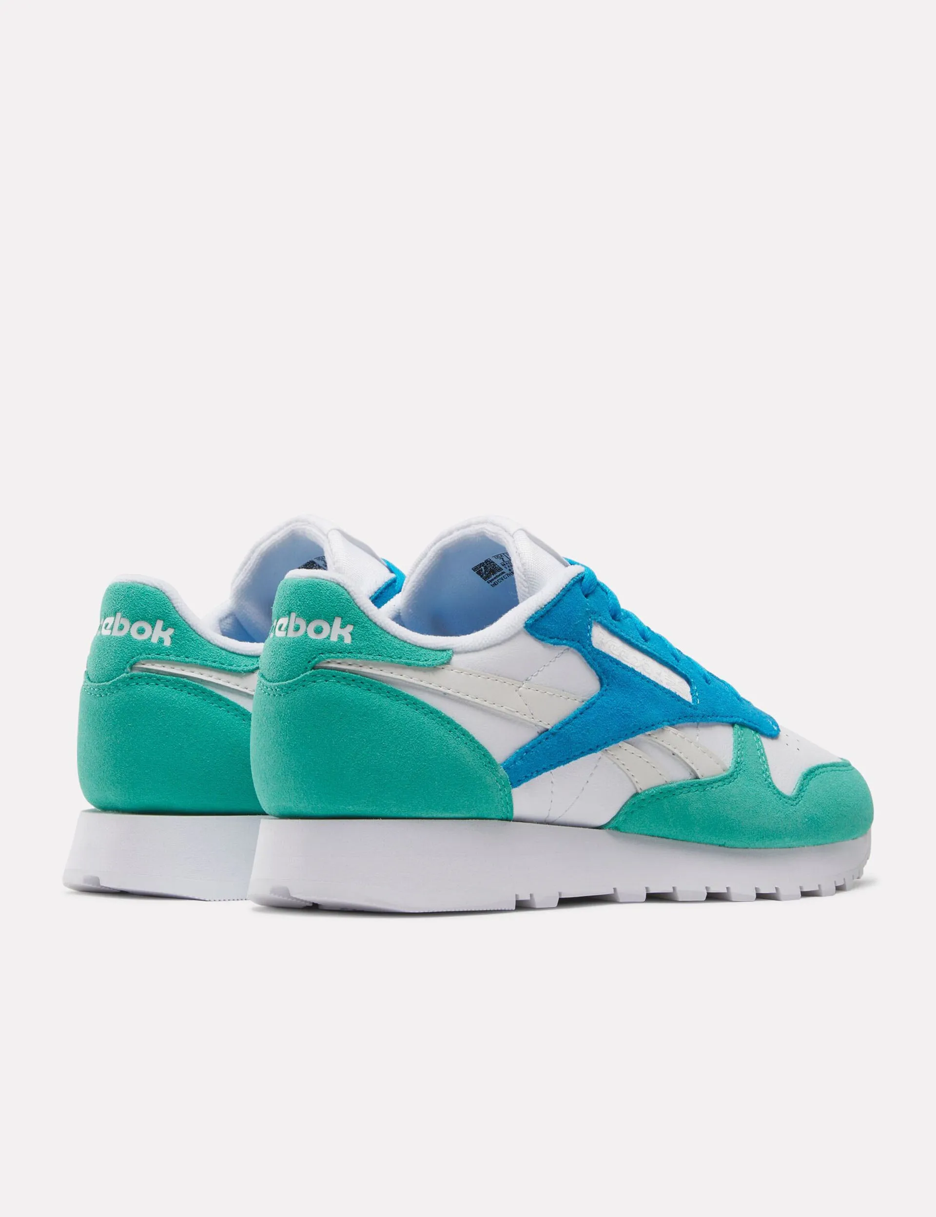 Chaussures en cuir classique - Blanc/Vert Dynamique/Gris