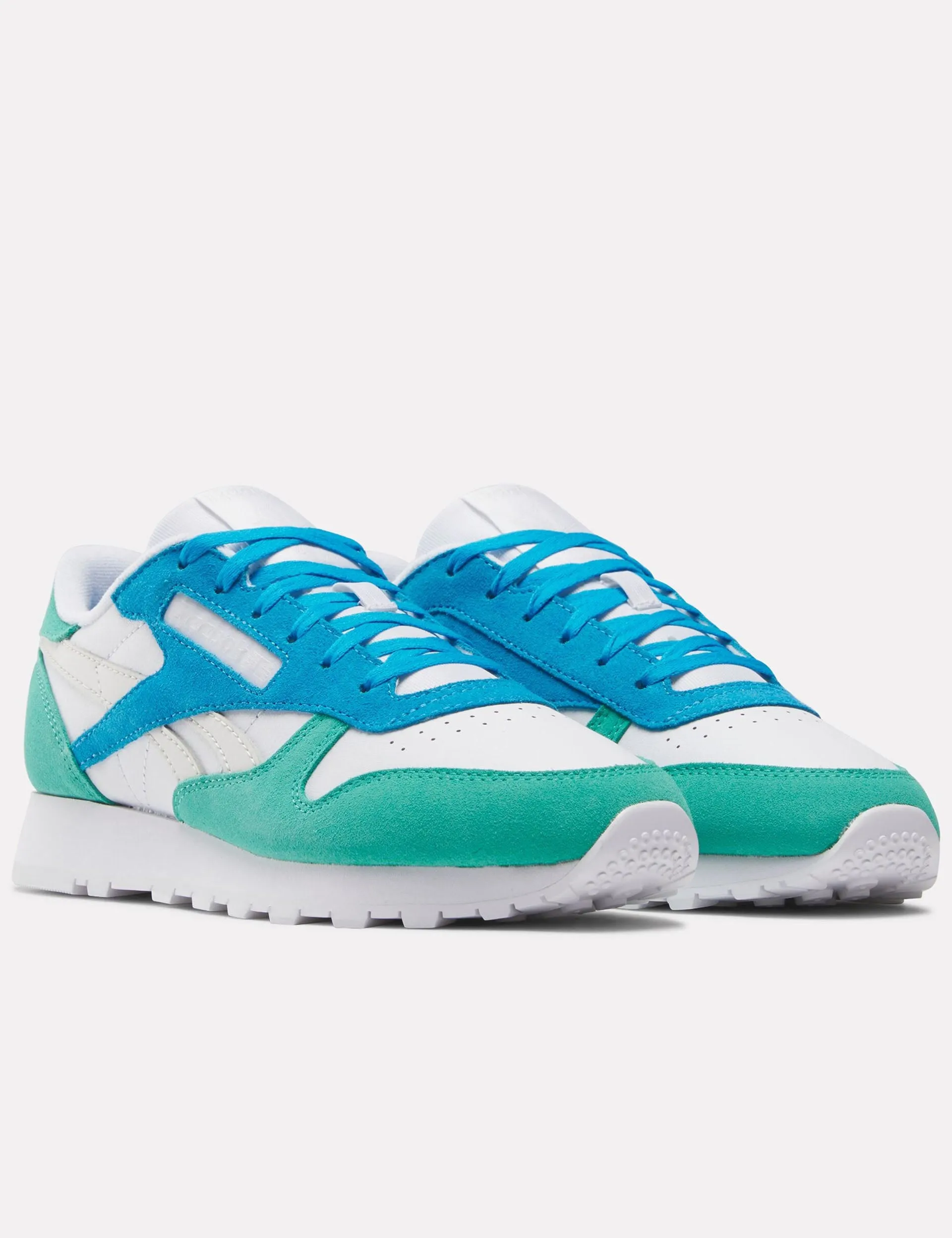 Chaussures en cuir classique - Blanc/Vert Dynamique/Gris