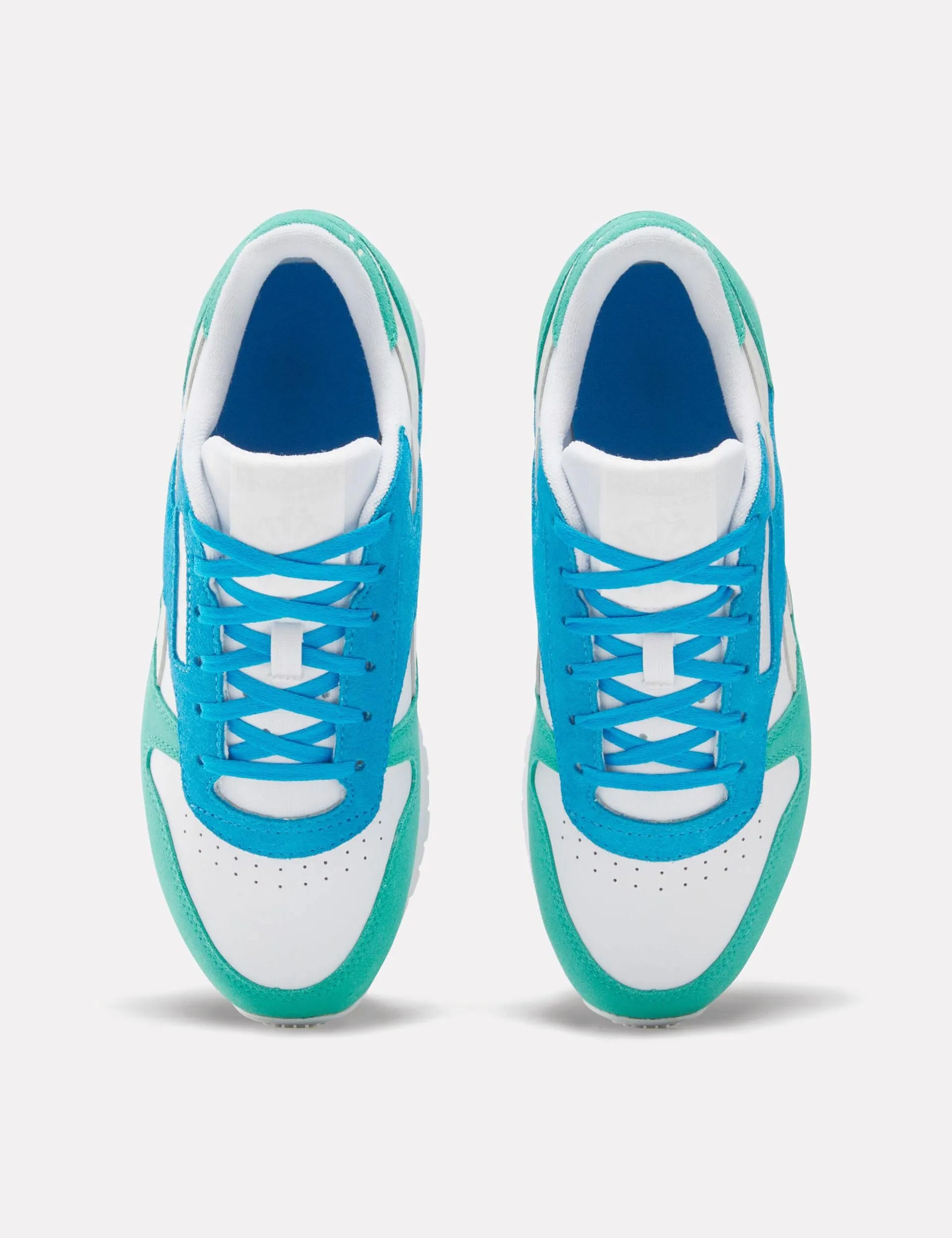 Chaussures en cuir classique - Blanc/Vert Dynamique/Gris