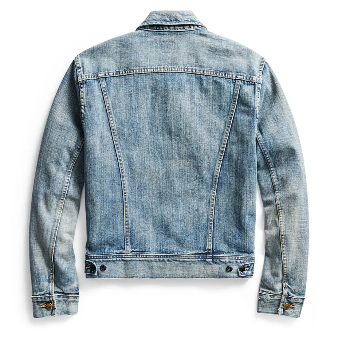 Vêtements RRL par Ralph Lauren Hommes RRL par Ralph Lauren Veste Trucker en Denim Indigo Leeland Lavage Leeland