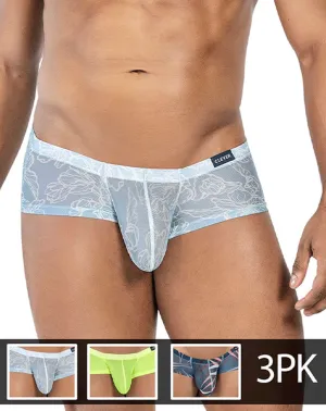 Sous-vêtements Homme Intelligent Clever 229948 Pack de 3 Caleçons Australiens Latin Gris-vert-bleu