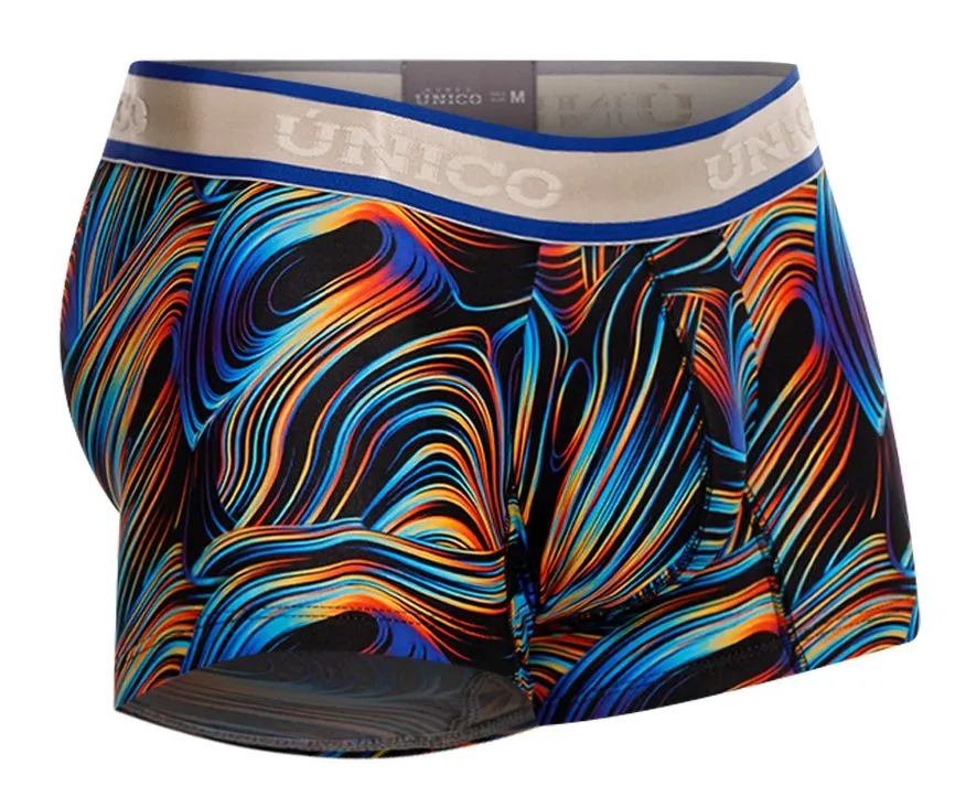 Vêtements_Mundo Unico_Sous-vêtements Hommes Unico 24100100104 Caleçon Trunks Couleur 99-Noir