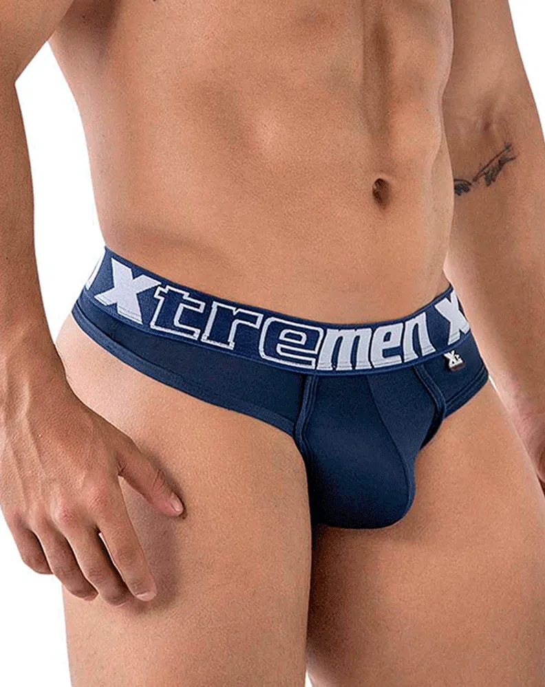Sous-vêtements pour hommes Xtremen 91208b Microfibre Strings Marine