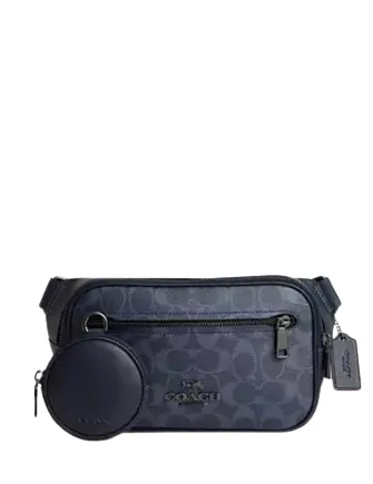 Sac banane Coach Elias en denim signature Coach