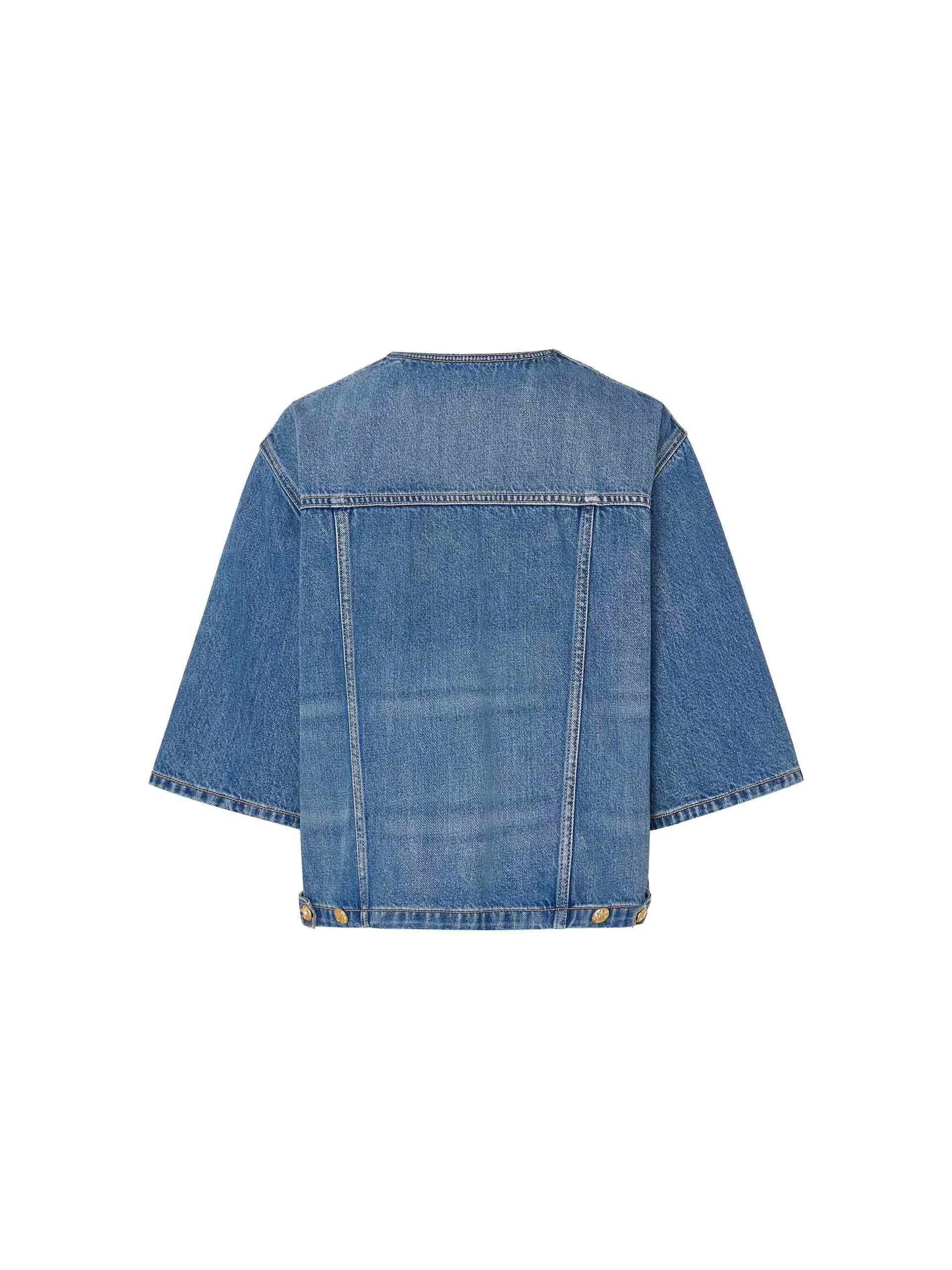 Veste en denim sans col