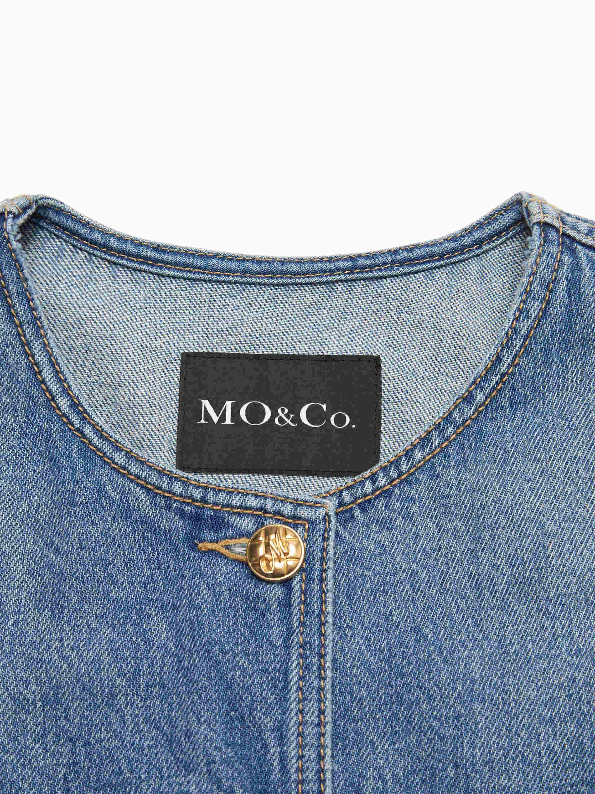 Veste en denim sans col