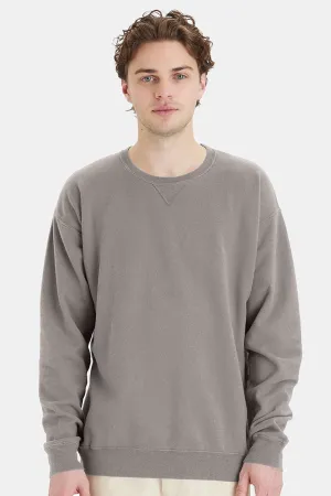 Sweat-shirt à col rond ComfortWash By Hanes pour homme - Gris béton