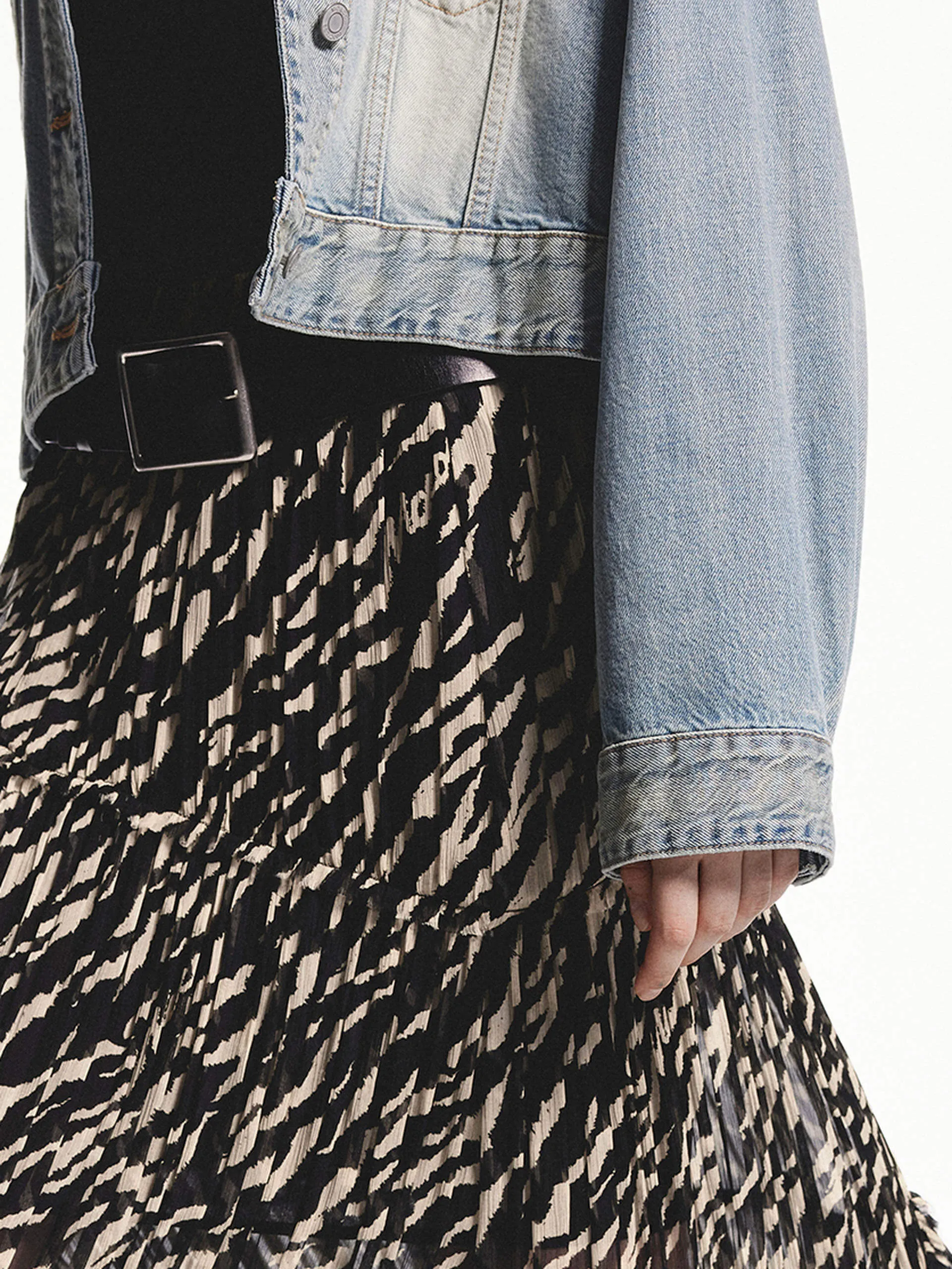 Veste en denim coupée en coton