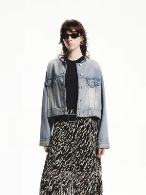 Veste en denim coupée en coton