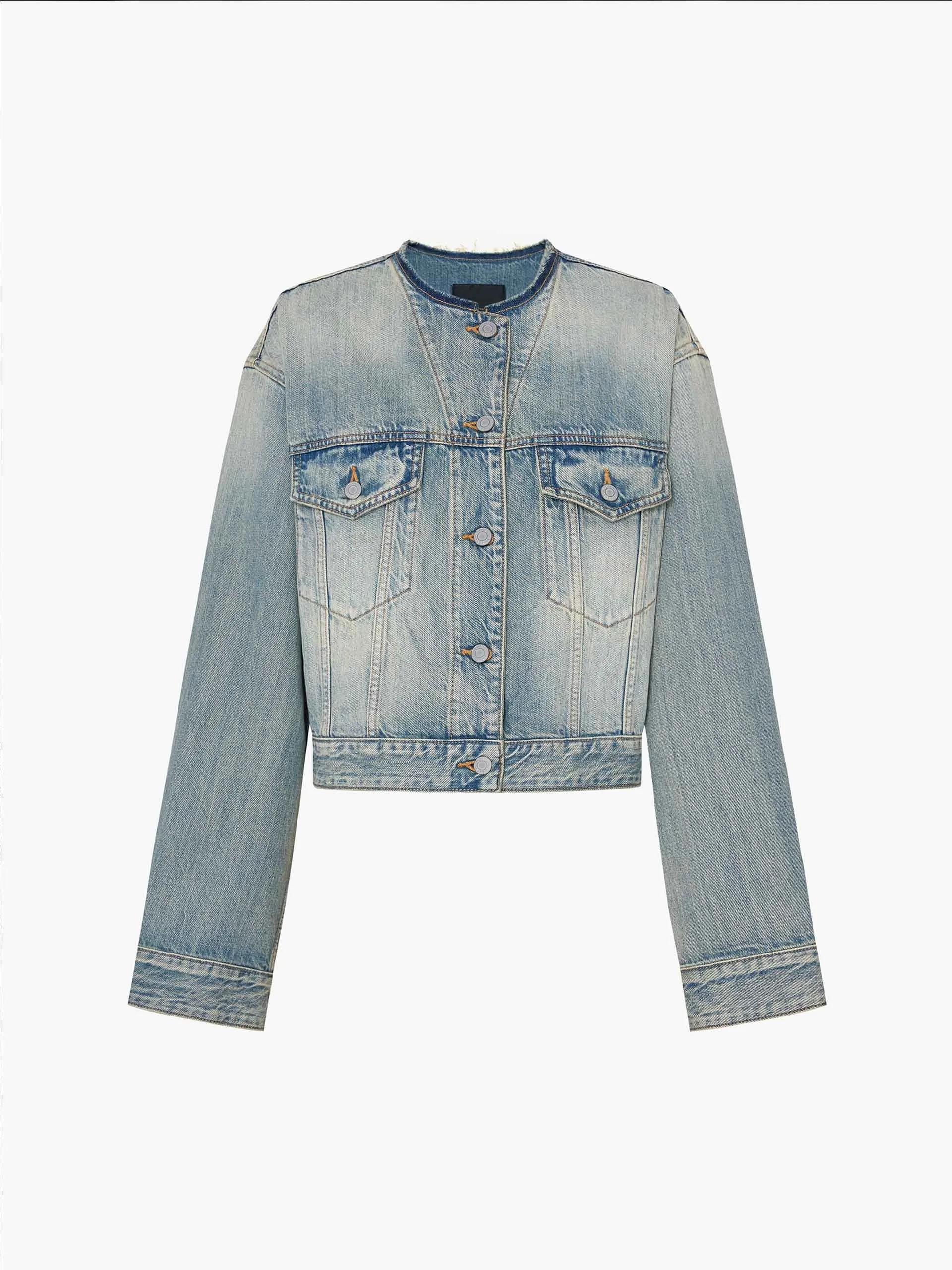 Veste en denim coupée en coton