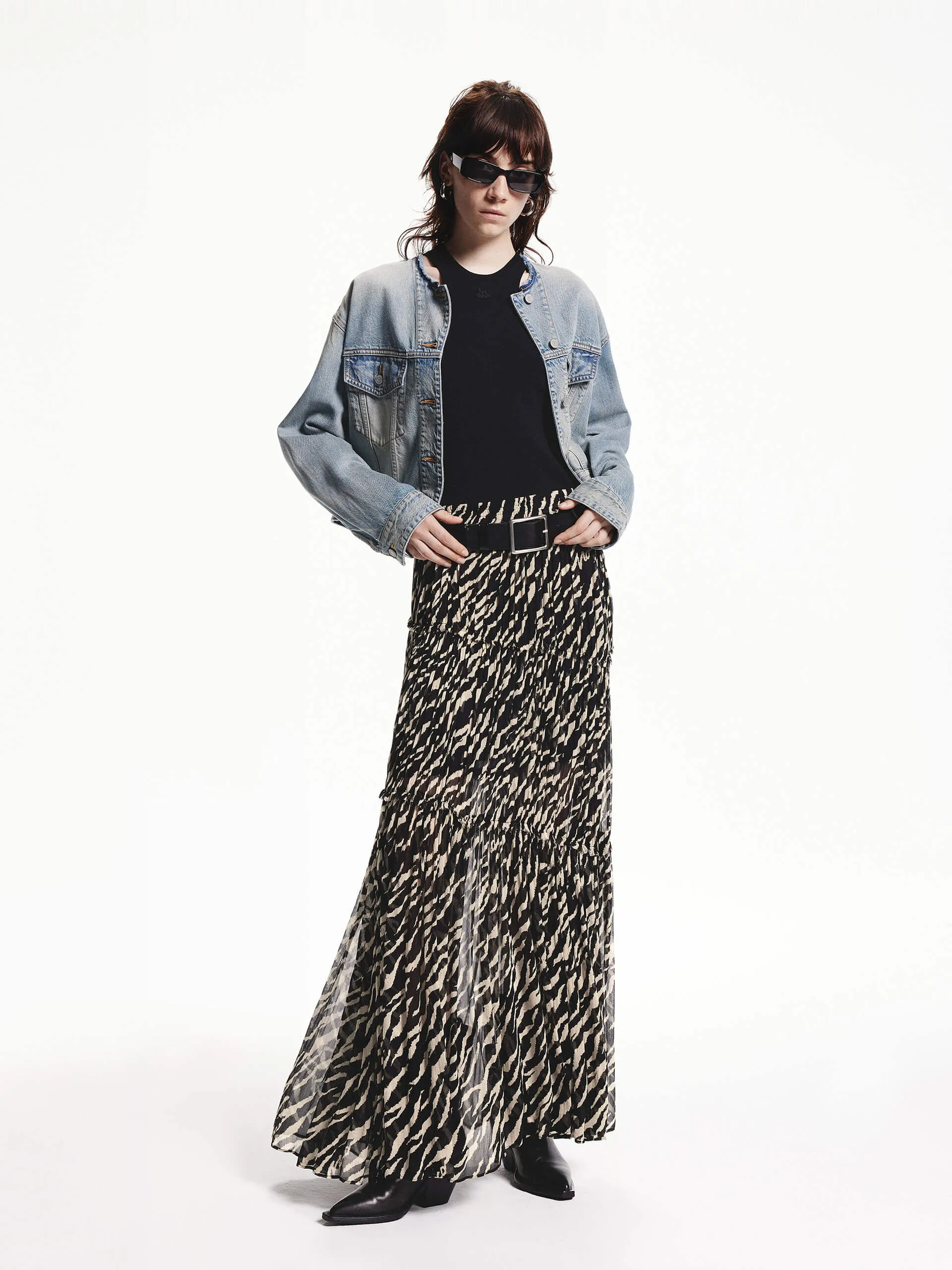 Veste en denim coupée en coton