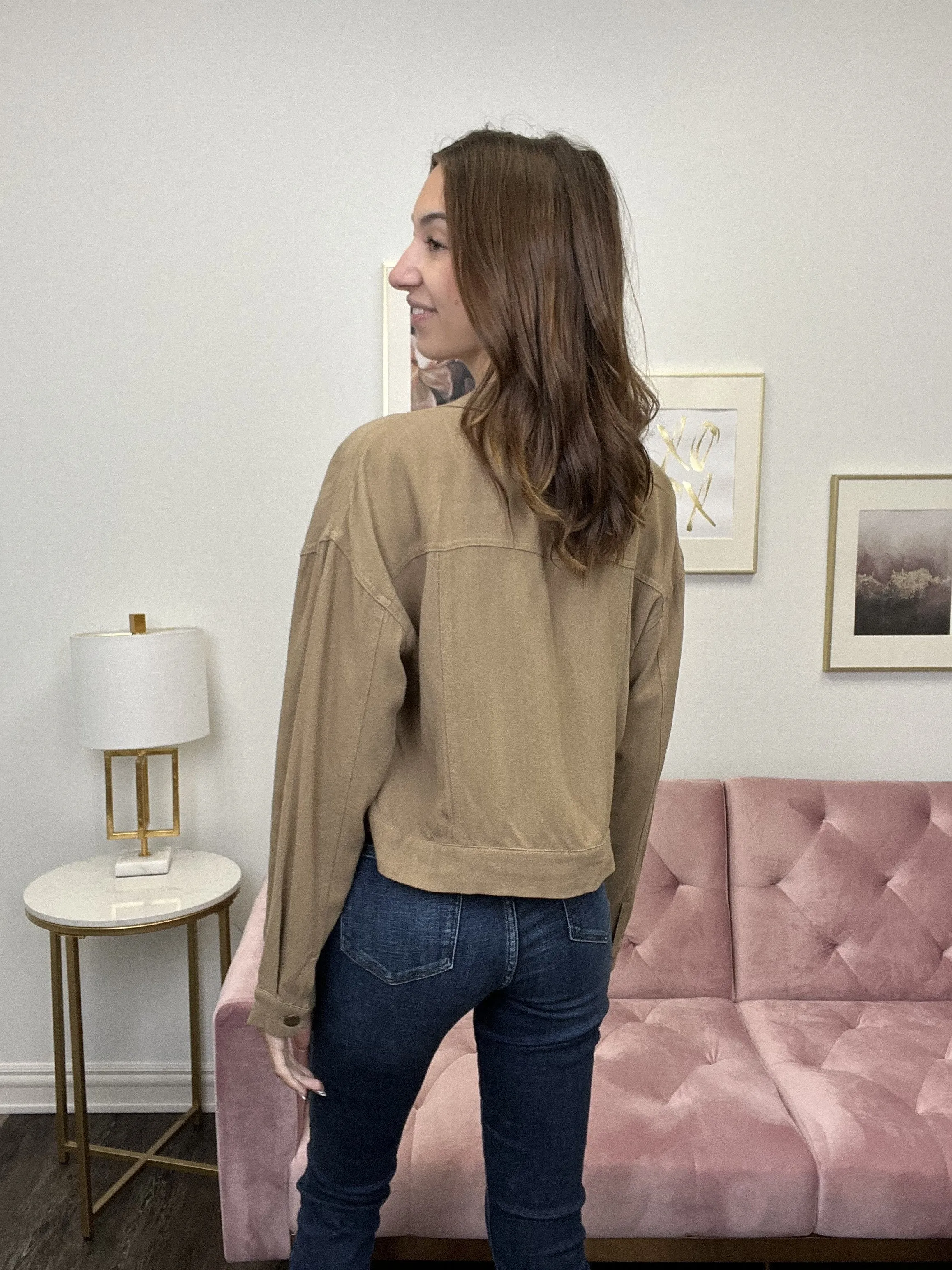 Veste en lin à col pour femmes Cream Of The Crop
