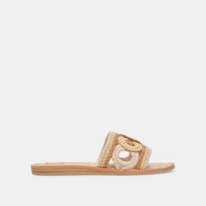 SANDALES DANY NATURELLES MULTICOLORES EN RAFIA