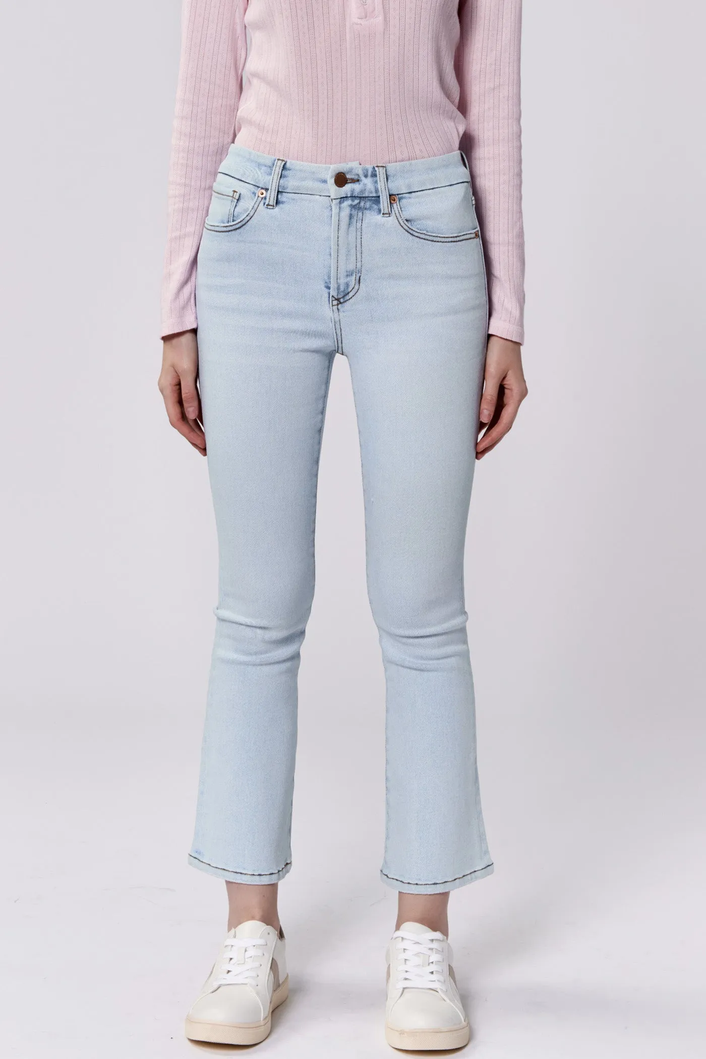Cher John Jeanne Jeans Flare Coupés Mi-Hauteur Positano