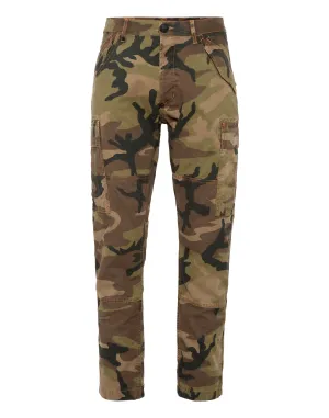 Pantalon Cargo en Denim Camouflage