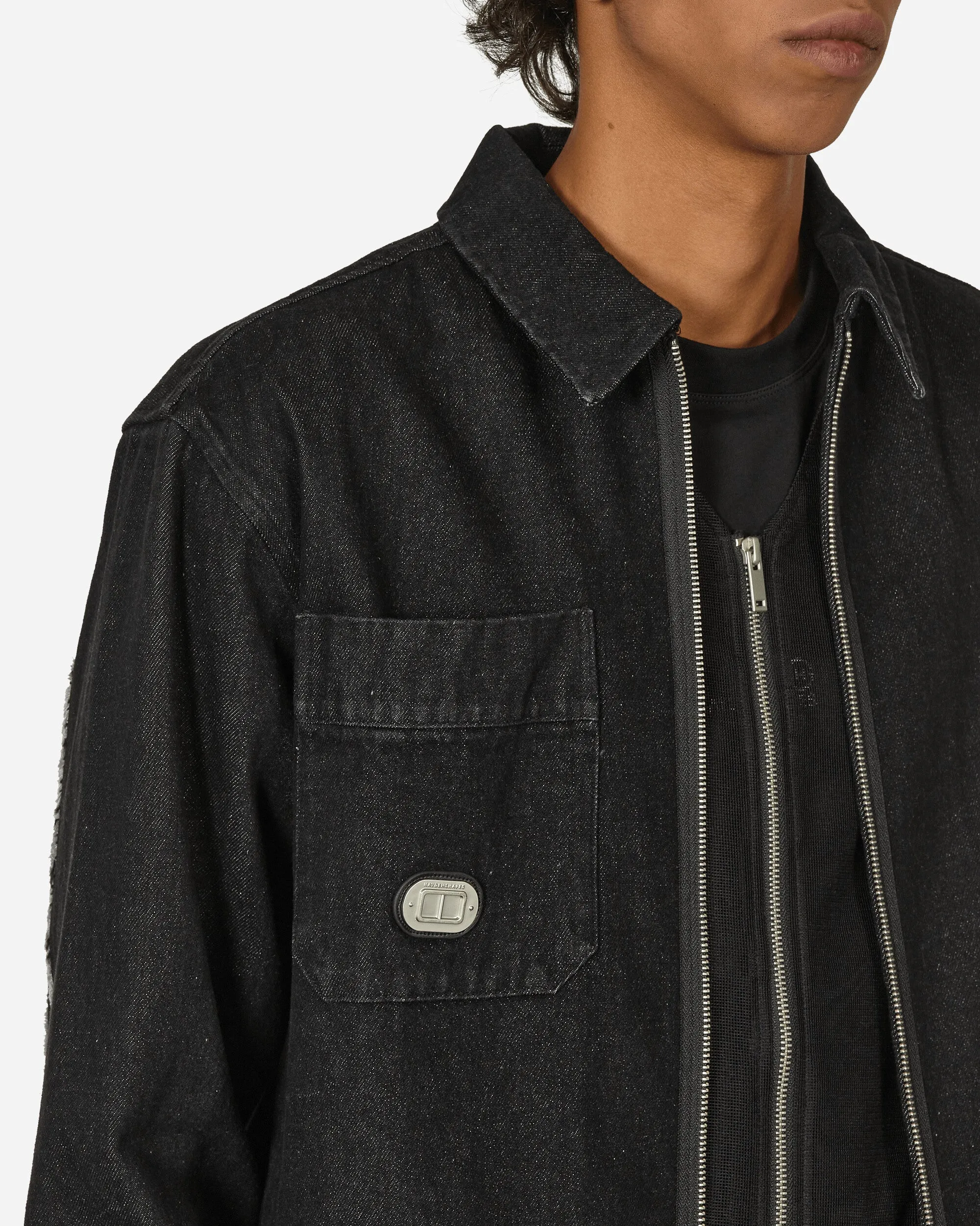 Veste chemise délavée noire